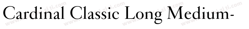 Cardinal Classic Long Medium字体转换